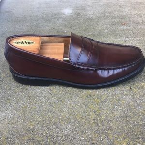 NUN BUSH Burgundy  Men Slip On Moc Loafer Shoe